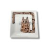 Porseleinen mini bordje kat – 7 × 7 cm – handbeschilderd 3