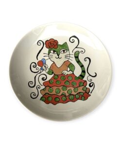 Flamenco Kat – Groen met bloem